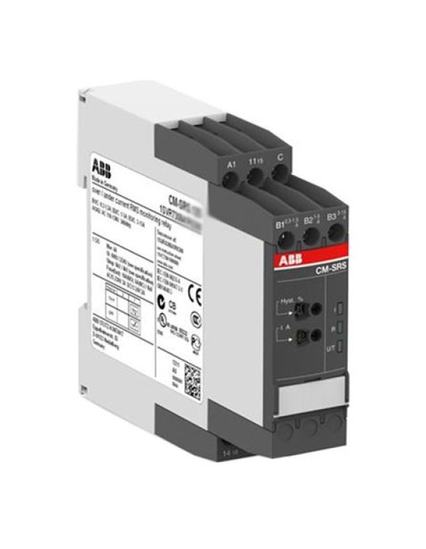 Однофазное реле контроля тока CM-SRS.11P (диапазоны измерения 3-30мА, 10- 100мA, 0.1-1A) 220-240В AC