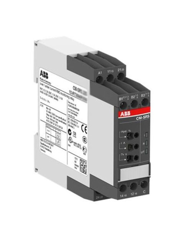 Однофазное реле контроля тока CM-SRS.21P (диапазоны измерения 3-30мА, 10- 100мA, 0.1-1A) 110-130В AC