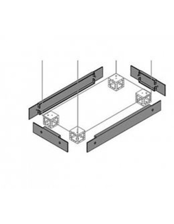 Фланец цоколя торц. 100х1600мм ВхШ (2шт)