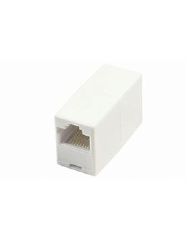 ITK Проходной адаптер RJ45-RJ45 кат.5E UTP, IDC Dual, тип Keystone Jack, белый