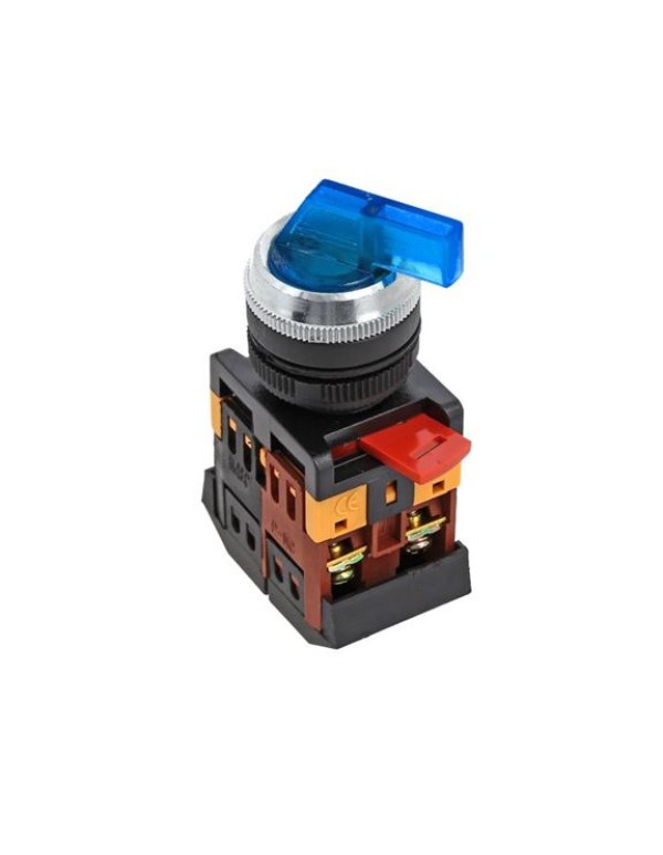 Переключатель ANLC-22 3P синий с подсветкой 380В NO+NC EKF PROxima | psw-anlc-3p-b-380 | EKF