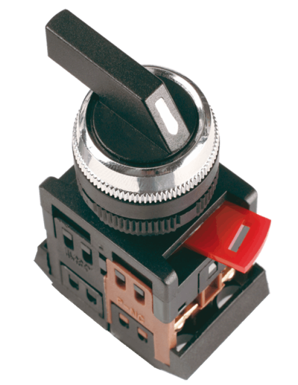 Переключатель АLС-22 черный с длинной рукояткой на 2 фиксир.положения I-O 1з+1р | BSW10-ALC-2-K02 | IEK