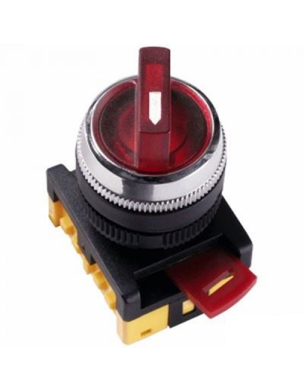 Переключатель АNСLR-22-3 на 3 фикс.полож.красный неон/240В I-O 1з+1р | BSW10-ANCLR-3-K04 | IEK