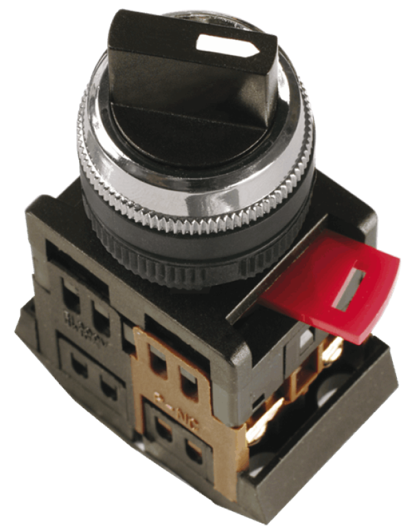 Переключатель АС-22 на 2 фиксир.положения I-O 1з+1р | BSW10-AC-2-K02 | IEK