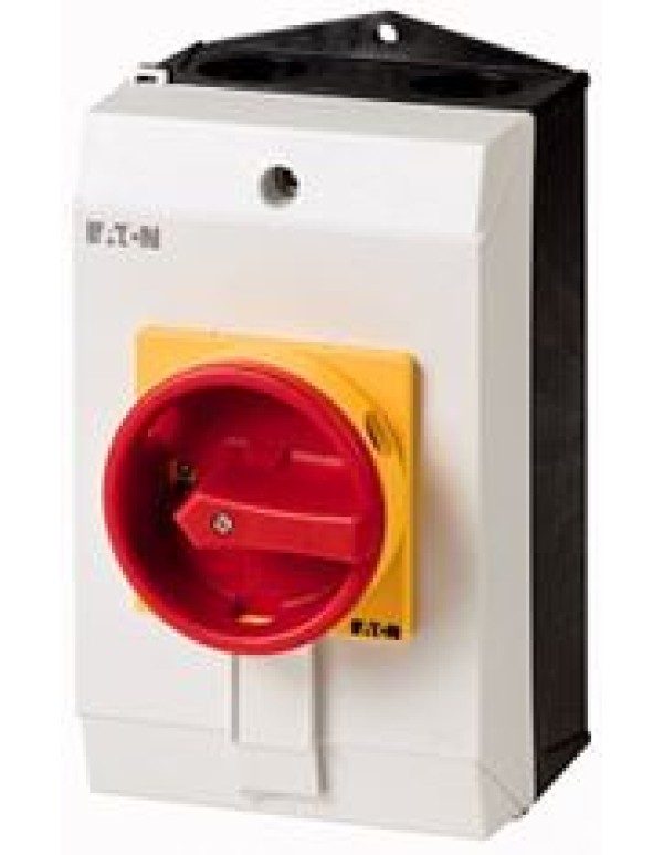 Аварийный выключатель в корпусе, 3P +1НО +1 НЗ , 25А , красно-желтая ручка , запираемый