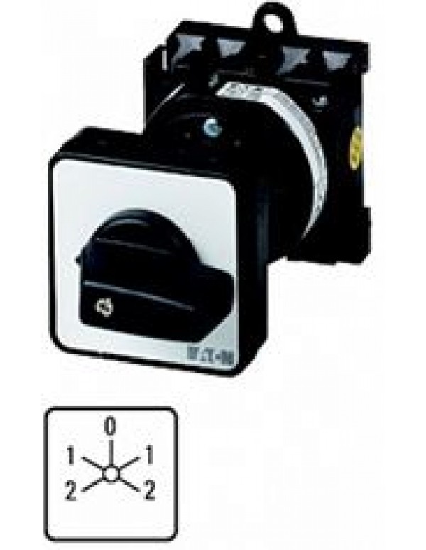 Pеверсивный переключатель, 3 скорости , 3P , Ie = 12A, 2-1-0-1-2 Пол. , 60 ° , 48х48 мм , заднее кре