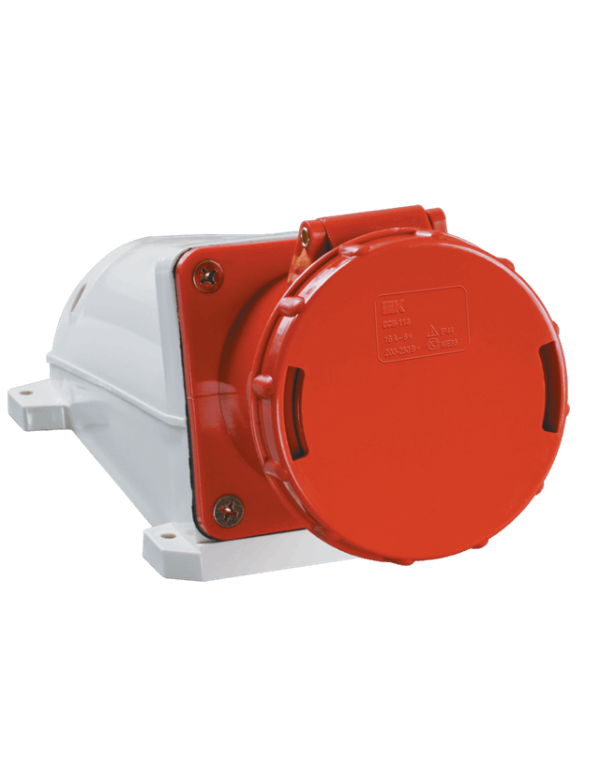 Розетка 134 стационарная 3Р+РЕ 63А 380В IP54 | PSR12-063-4 | IEK