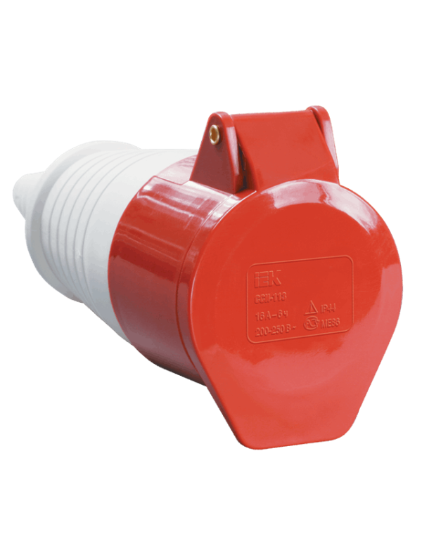 Розетка 224 переносная 3Р+РЕ 32А 380В IP44 | PSR22-032-4 | IEK