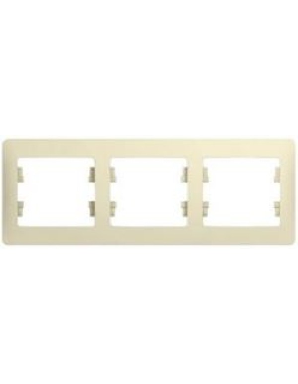 GLOSSA 3-постовая РАМКА, горизонтальная, МОЛОЧНЫЙ