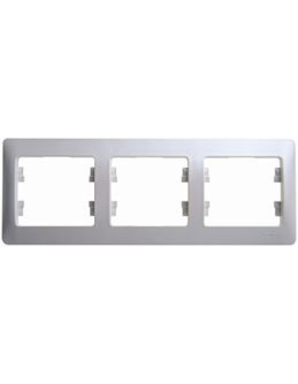 GLOSSA 3-постовая РАМКА, горизонтальная, ПЕРЛАМУТРОВЫЙ