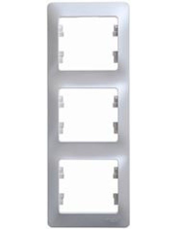 GLOSSA 3-постовая РАМКА, вертикальная, ПЕРЛАМУТРОВЫЙ