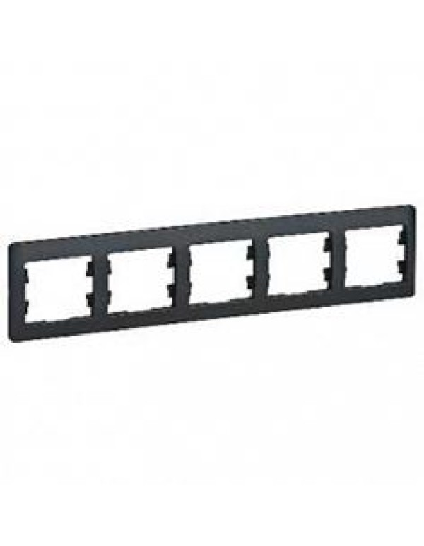 GLOSSA 5-постовая РАМКА, горизонтальная, АНТРАЦИТ