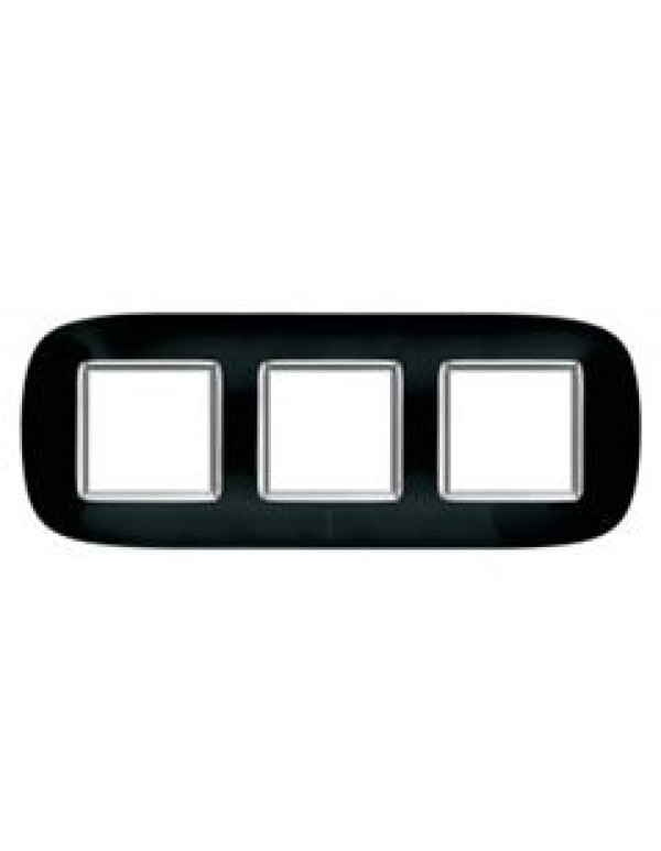 Рамка BT (Legrand) AXOLUTE 3-постовая цвет черный (HB4802/3NR)