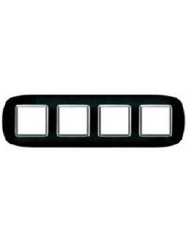 Рамка BT (Legrand) AXOLUTE 4-постовая цвет черный (HB4802/4NR)