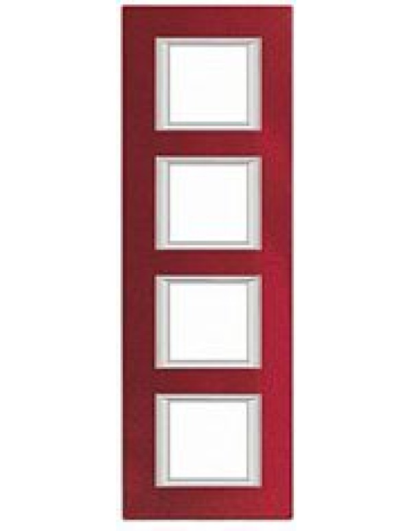 Рамка BT (Legrand) AXOLUTE 4-постовая цвет красный (HA4802/4RC)
