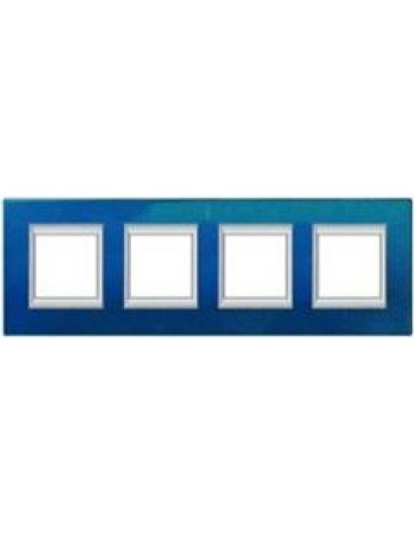 Рамка BT (Legrand) AXOLUTE 4-постовая цвет синий (HA4802/4BM)