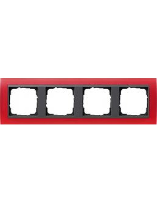 Рамка Gira Event 4-постовая цвет красный (021488)