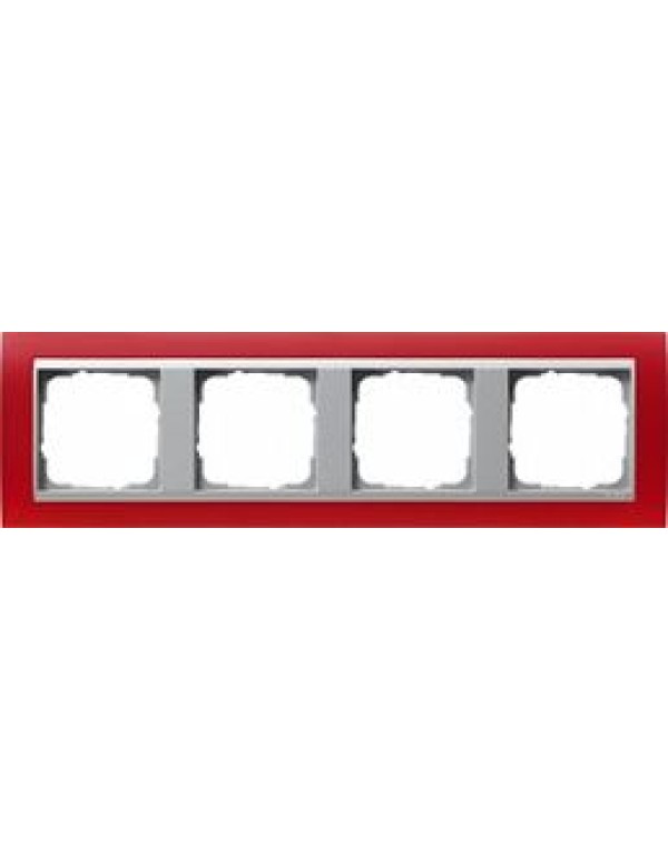 Рамка Gira Event 4-постовая цвет красный (021492)