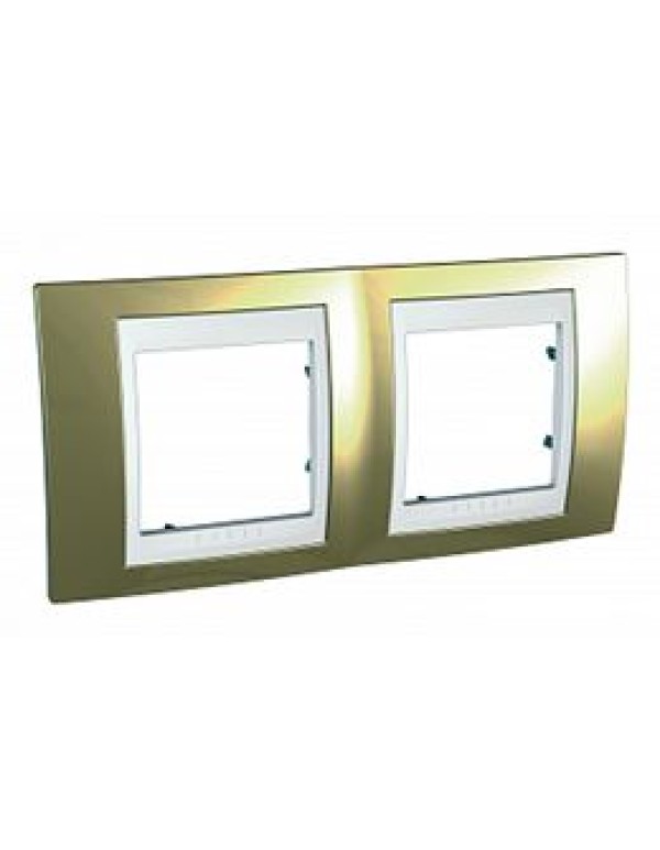 Рамка SE Unica 2-постовая цвет золото (MGU66.004.804)