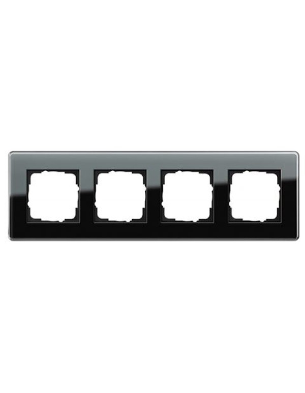 Рамка 4-ая Gira Esprit Glass C Черное стекло
