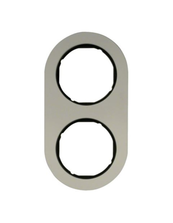 Рамка, R.classic, 2-местная, алюминий, цвет: черный