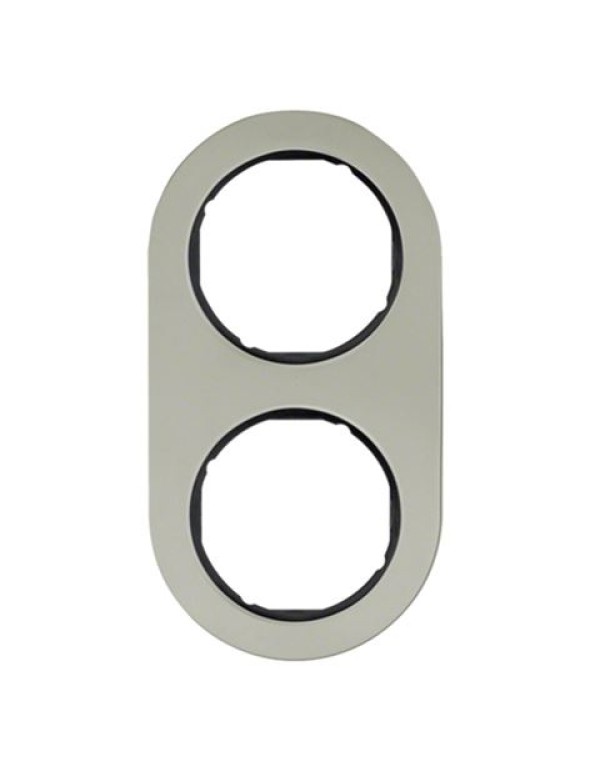 Рамка, R.classic, 2-местная, нержавеющая сталь, цвет: черный