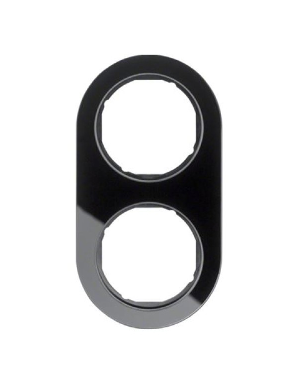 Рамка, R.classic, 2-местная, стекло, цвет: черный