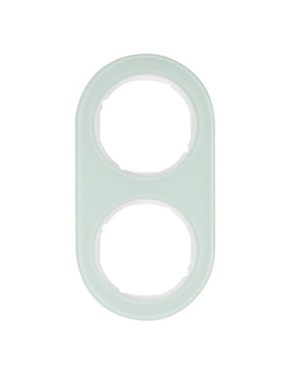 Рамка, R.classic, 2-местная, стекло, цвет: полярная белизна