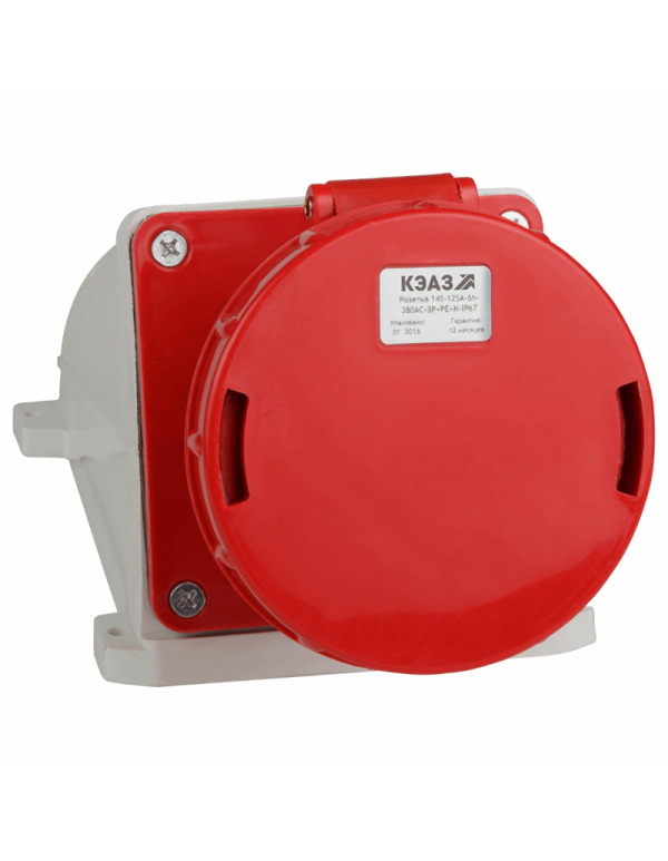 Розетка 145-125А-6h-380AC-3P+PE+N-IP67 | 241222 | КЭАЗ