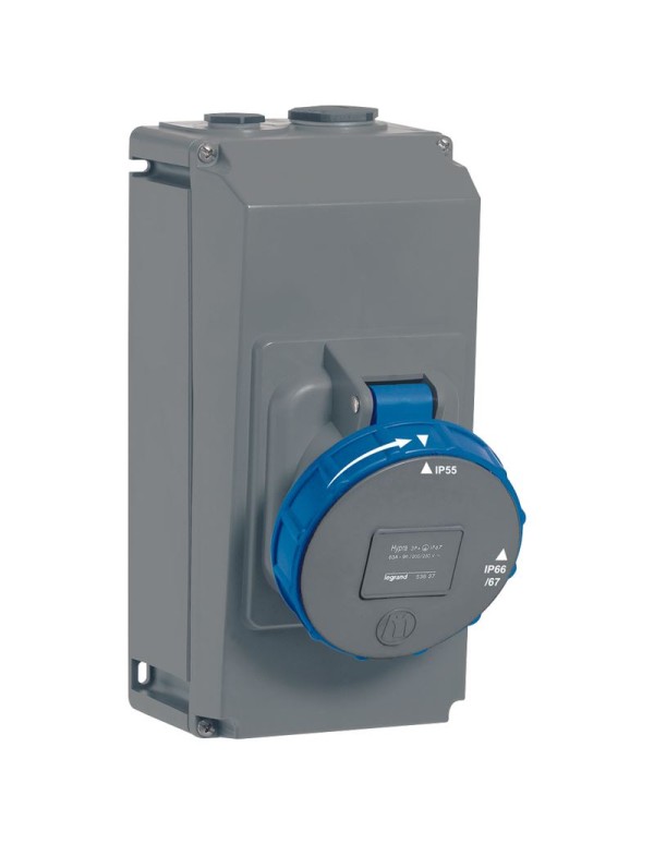 Прямая вилка Hypra - IP 66/67-55 - 2К+3 - 63 А - пластик | 059346 | Legrand
