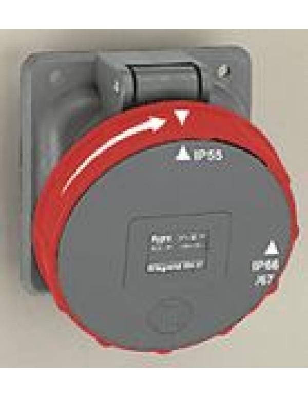 Встраиваемая розетка Hypra - IP 66/67-55 - 3К+3 - 63 А - пластик | 059427 | Legrand