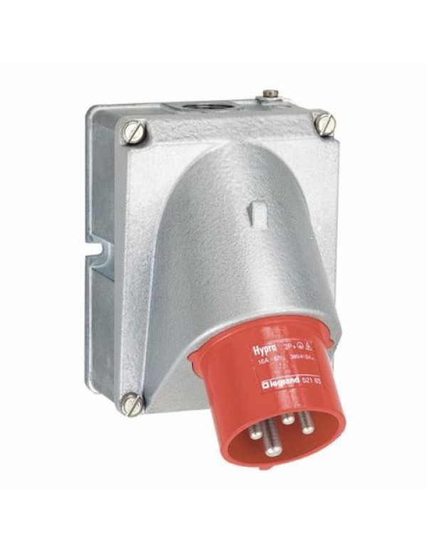 Встраиваемая вилка Hypra - IP 44 - 3К+Н+З - 16 А - металл | 052164 | Legrand