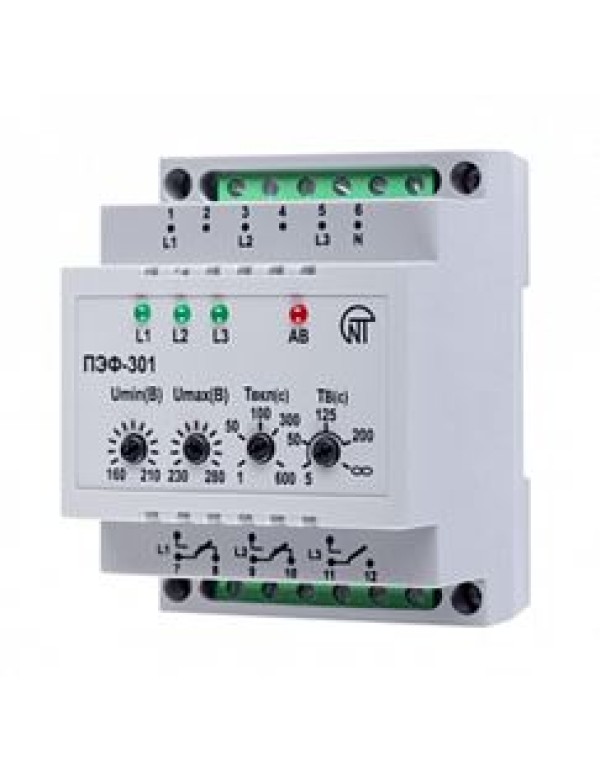 Реле контроля напряжения Новатек-Электро (ПЭФ-301)