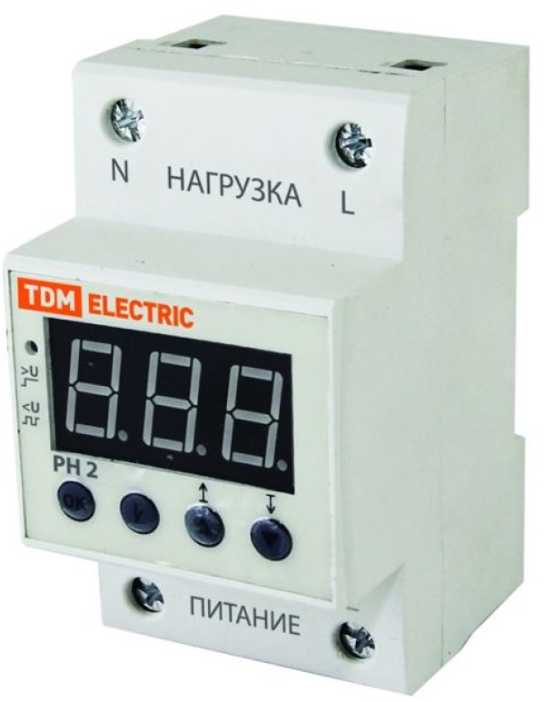 Реле напряжения РН 2 40А-220В (LED-дисплей) | SQ1504-0015 | TDM