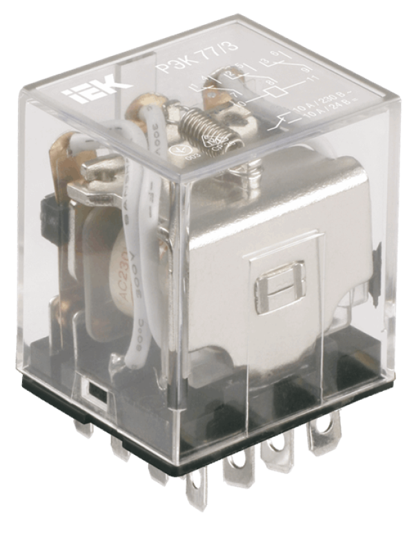 Реле РЭК78/3(MY3) с индикацией 5А 230В АC | RRP20-3-05-220A-LED | IEK