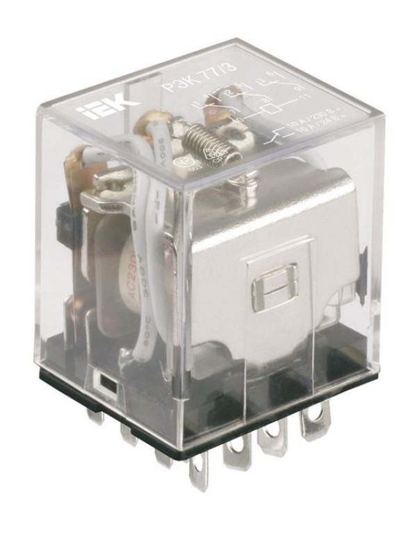 Реле РЭК78/3(MY3) с индикацией 5А 24В DC | RRP20-3-05-024D-LED | IEK