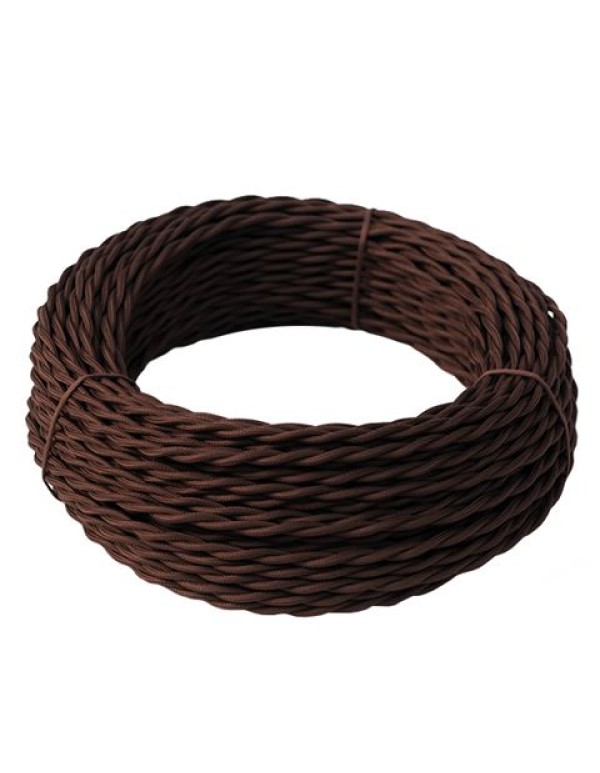 Ретро провод ПВО 3х2,5 витой ГОСТ коричневый (50м)  Эко  | SQ2801-0024 | TDM