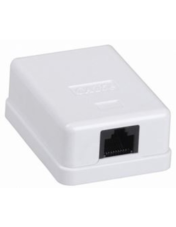 ITK Настенная информационная розетка RJ45 8P8C, кат.5Е, UTP, 1-порт, белая