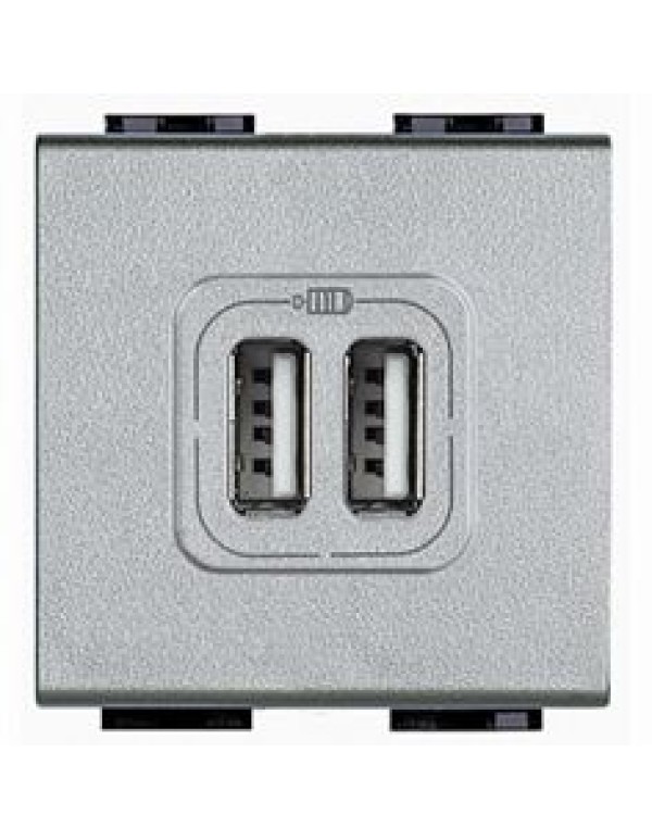 Livinglight Разъём для зарядки 2ХUSB, Алюминий