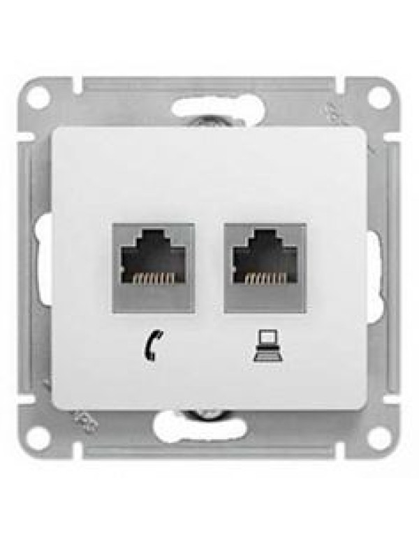 Механизм розетки с накладкой SE Glossa с надписью (GSL000185)