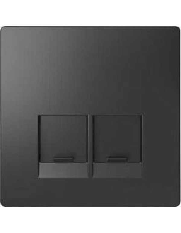 Накладка д/2-х мод. разъемов, пол. д/надписи SE, антрацит, D-Life