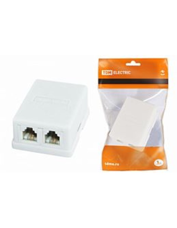 Телефонная розетка 2x6Р-4С TDM