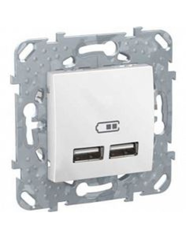 UNICA РОЗЕТКА USB, 2.1 А, БЕЛЫЙ