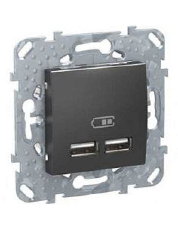 UNICA TOP РОЗЕТКА USB, 2.1 А, ГРАФИТ