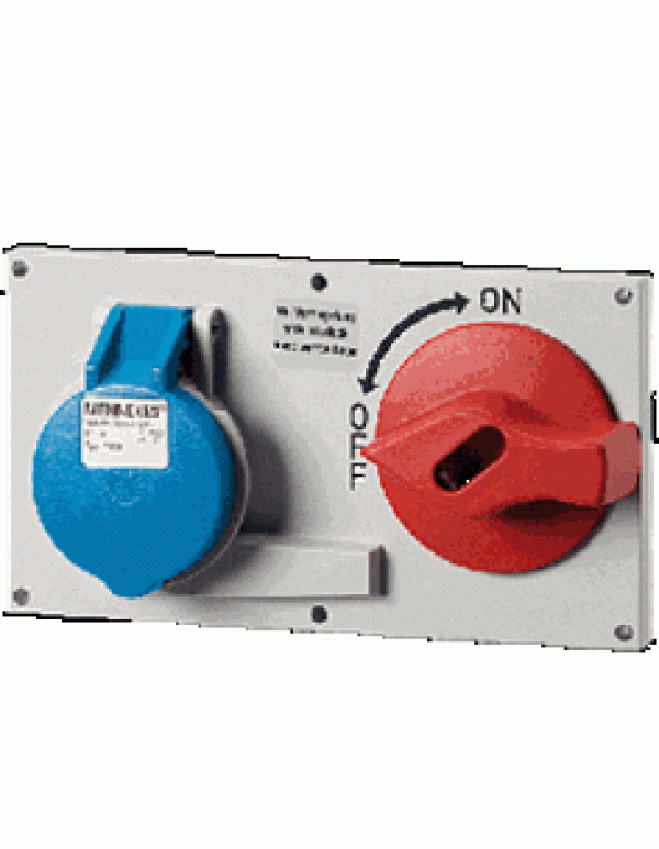 16А3п6ч230В Панельная горизонтальная Розетка DUO IP44 Mennekes