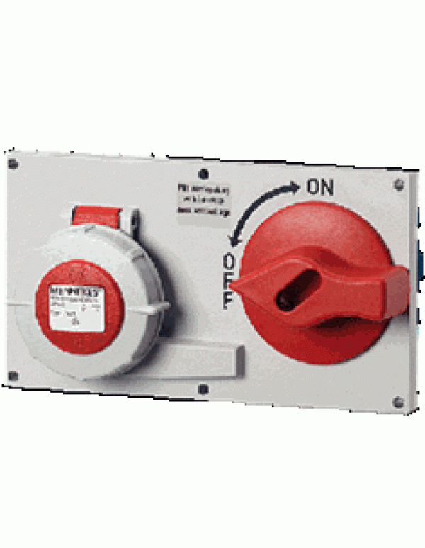 16А4п6ч400В панельная горизонтальная розетка DUO IP 67 Mennekes