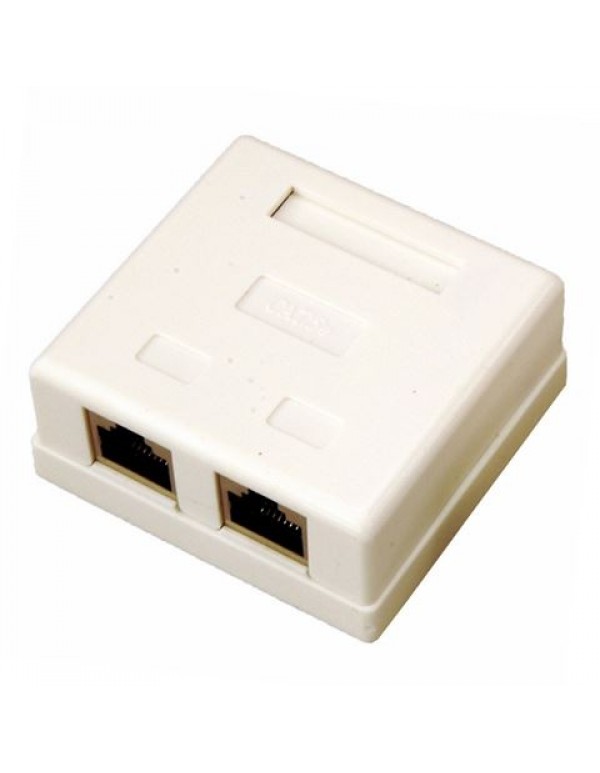 Компьютерная розетка двойная 2хRJ-45 cat.5e экранированная