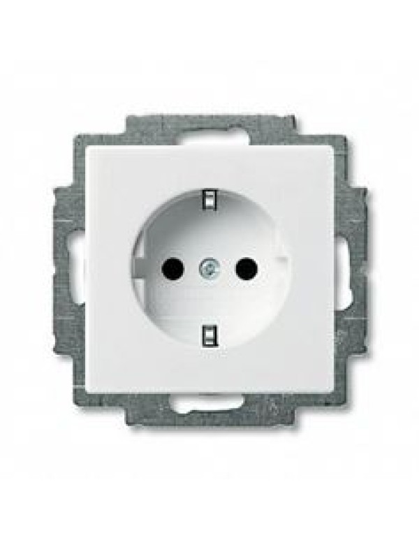 Розетка ABB Basic 55 1-местная для скрытой установки цвет белый (2011-0-3855)