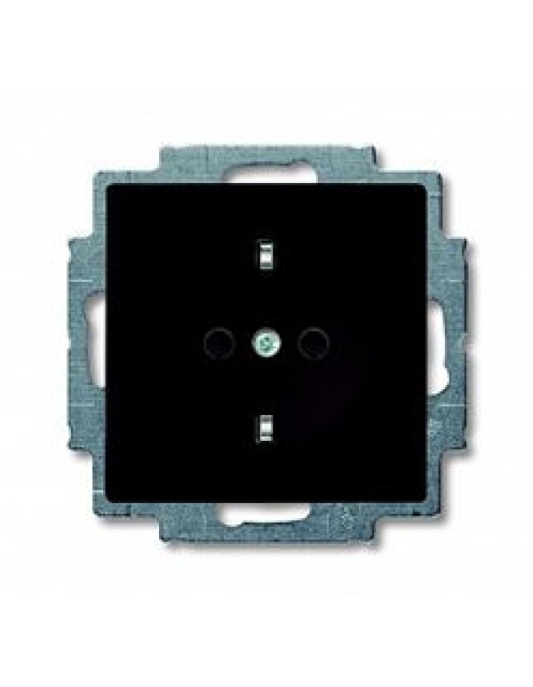 Розетка ABB Basic 55 1-местная для скрытой установки со шторками цвет черный (2013-0-5338)