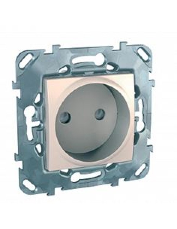 Розетка SE Unica 1-местная для скрытой установки со шторками цвет бежевый (MGU5.033.25ZD)